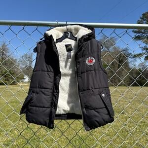 Canada Black & White Puffer Vest
